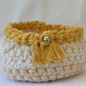 Cuenco crochet y macramé