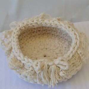 Cuenco crochet con puntilla